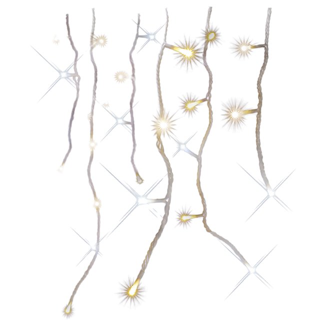 Guirlande Stalactite 22m Blanc Chaud Avec Flash Blanc Pur Couleur blanc <span itemprop=