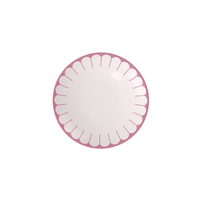 Assiette À Dessert FLEUR Couleur rose <span itemprop=