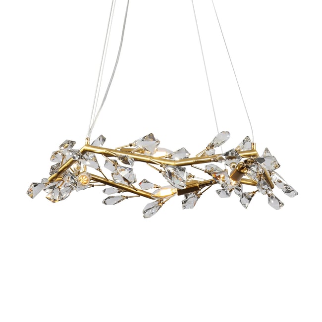 Suspension avec feuillage cristal - SOLARANA Couleur v019843 <span itemprop=