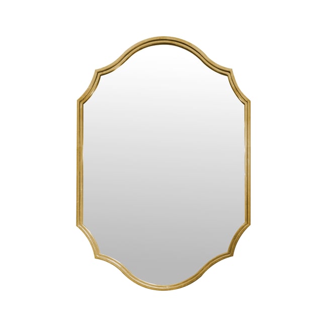 Miroir métal 60x90cm Couleur or <span itemprop=