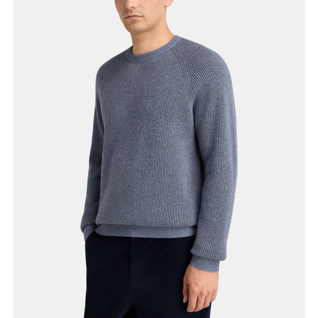 Pull droit nachribco côtes bicolores cachemire - GALERIES LAFAYETTE