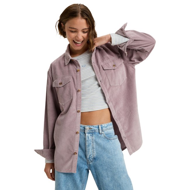 Chemise manches longues en velours côtelé LET IT GO CORD. - ROXY