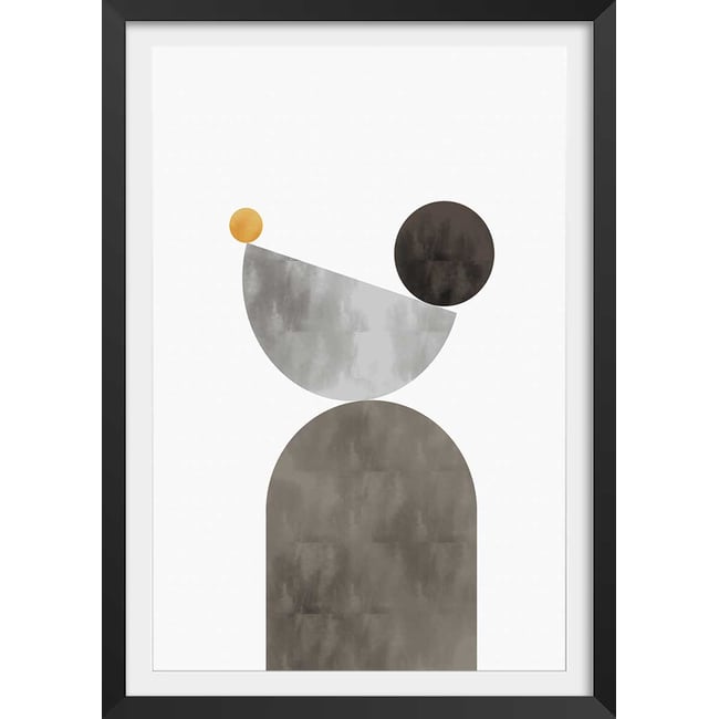 Affiche Lévitation courbe beige - HEXOA