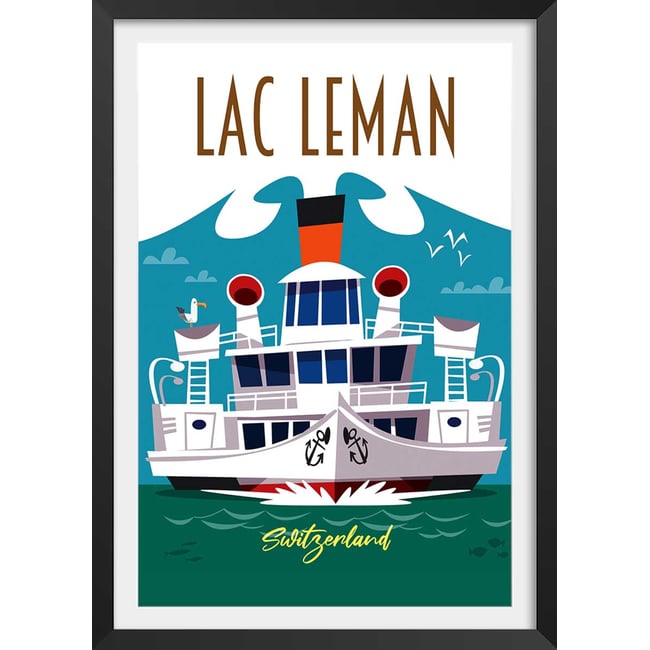 Poster de le lac leman - HEXOA