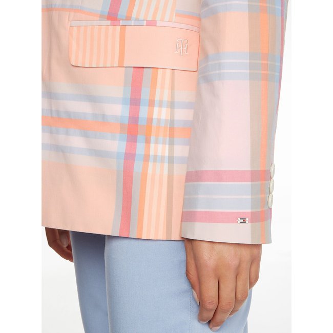 Geruite jas gekruist multicolor Tommy Hilfiger La Redoute