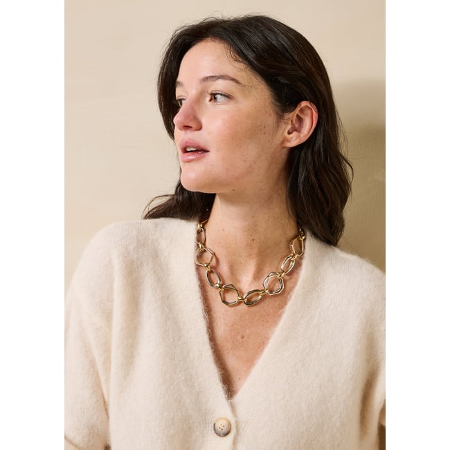 Collier chaine doré et argenté light gold/silver <span itemprop=