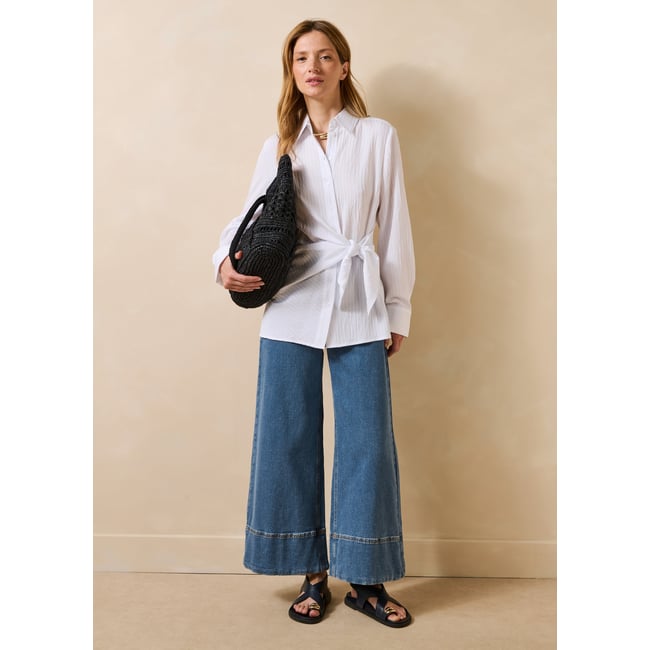 Chemise à rayures blanc <span itemprop=