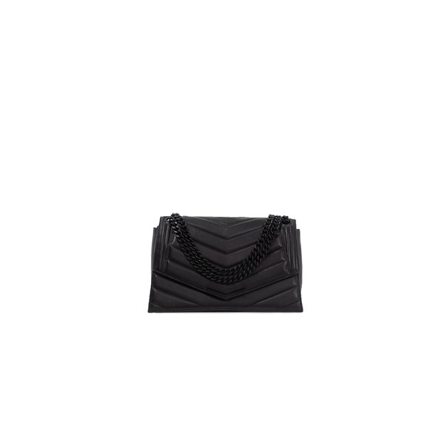 Sac THE 1 cuir matelassé Taille L noir mat <span itemprop=