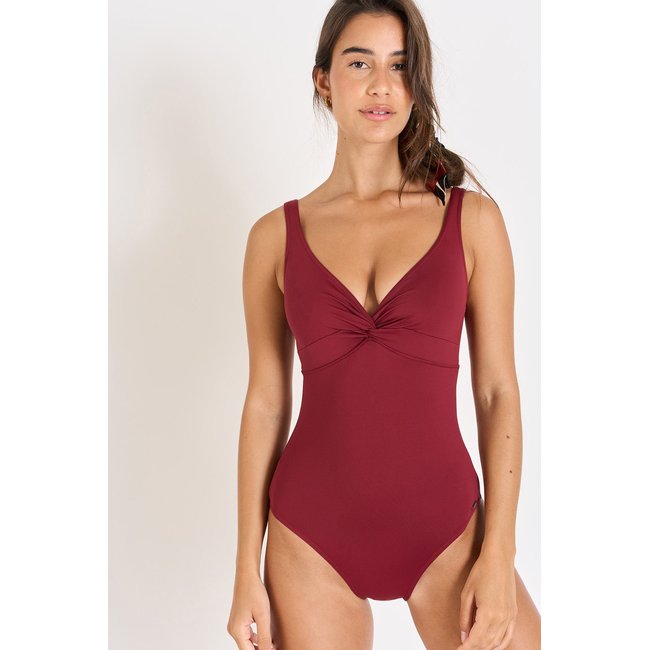 Maillot de bain 1 pièce Nancie - LAVANDOU bordeau <span itemprop=