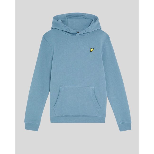Sweat à capuche en coton loopback bleu ciel océanique <span itemprop=