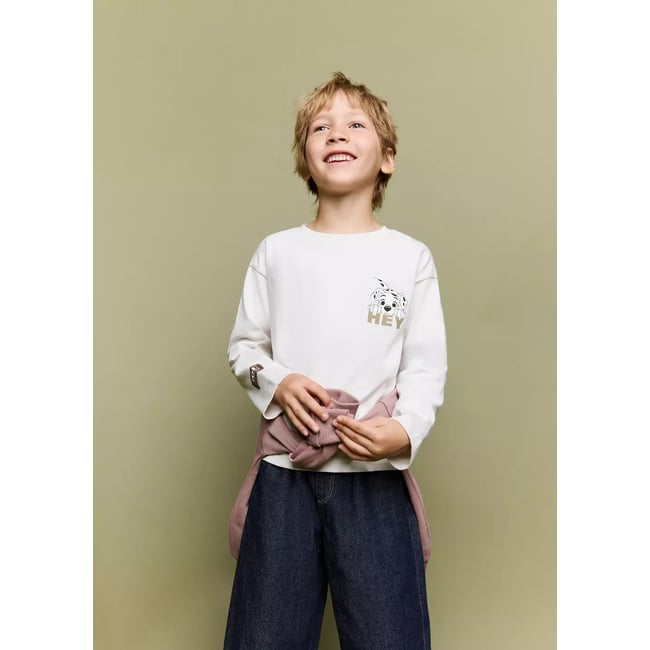 Chemise coton Les 101 Dalmatiens gris glacé <span itemprop=
