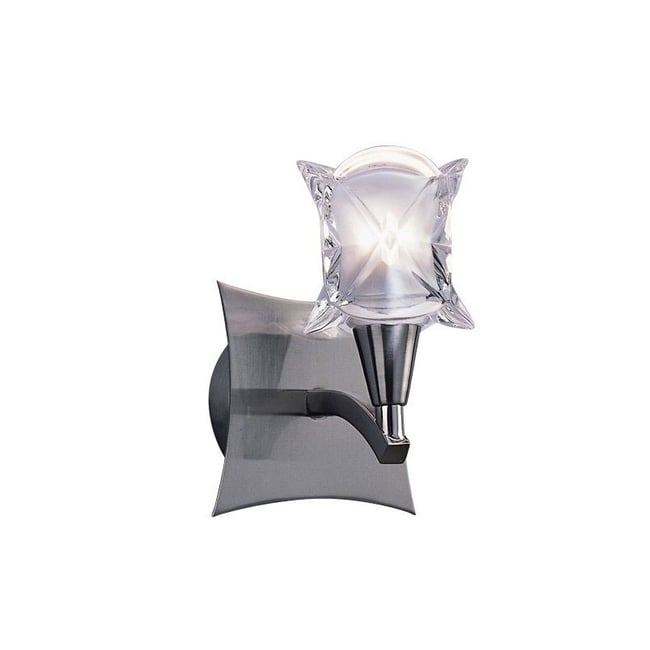Applique Murale Jaspe 1 Lampe en nickel satiné Couleur argent <span itemprop=