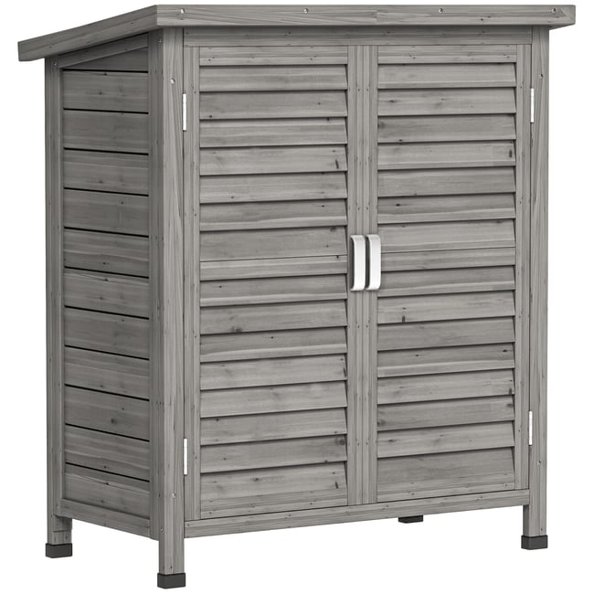 Abri de jardin Bois de sapin Gris gris <span itemprop=