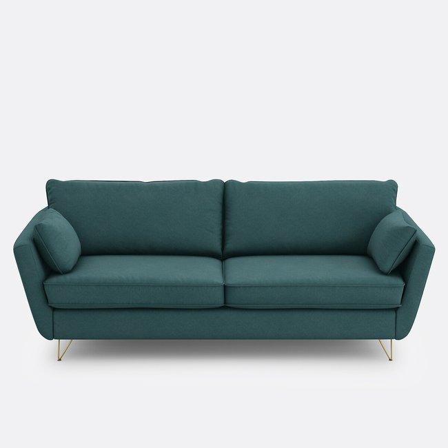 Sofá cama de algodón y poliéster, Topim verde eucalipto <span itemprop=
