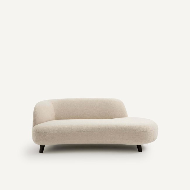 Divano dormeuse in poliestere bouclé, Rosebury gesso AM.PM