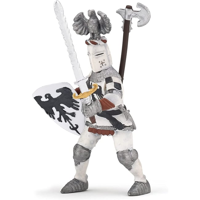 Figurine Chevalier blanc au cimier blanc <span itemprop=