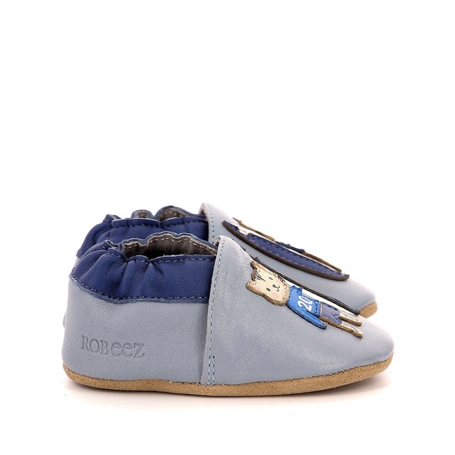 Chaussons en cuir Surfing Boy bleu <span itemprop=