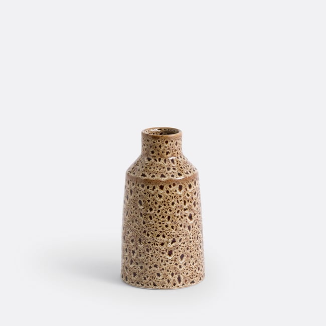 Vase en céramique H20 cm, Pastela Couleur taupe <span itemprop=