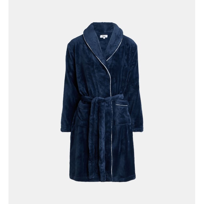 Robe de chambre peignoir danil 1 éponge douce bleu marine <span itemprop=