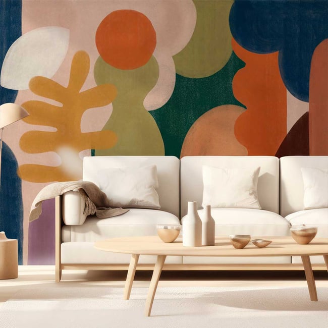 Papier peint foret en été Couleur intissé <span itemprop=