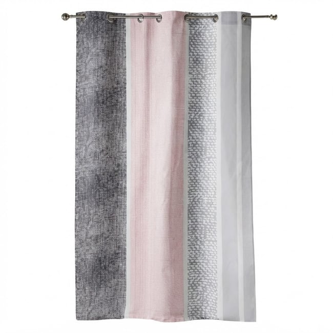 Rideau a oeillets 140 x 240 cm Textilio Rose rose <span itemprop=
