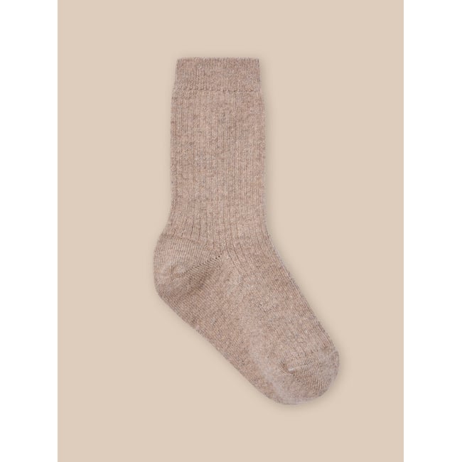 Paire de chaussettes chaudes beige chine <span itemprop=