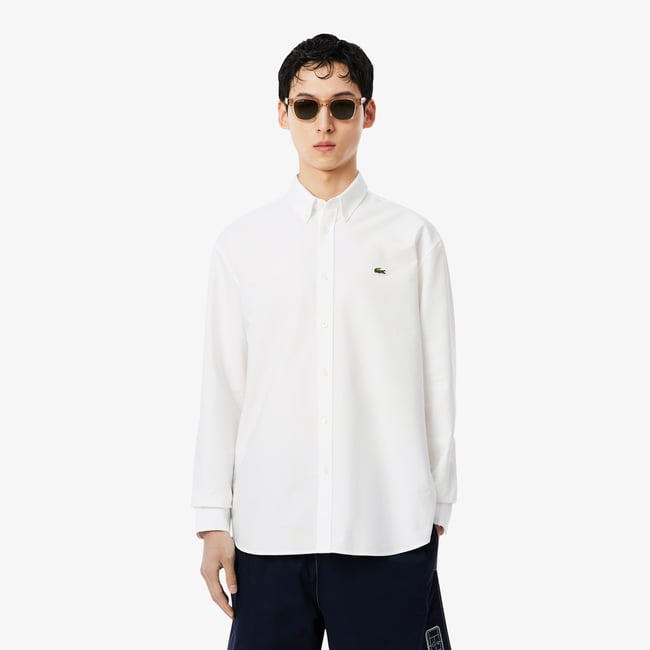 Chemise Oxford regular fit blanc-800 <span itemprop=