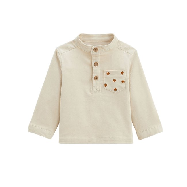 Chemise enfant en velours côtelé Gribouille beige <span itemprop=