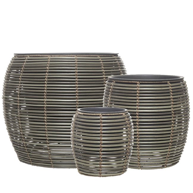 Conjunto vasos em polyrattan, BORGHESI - BORGHESI