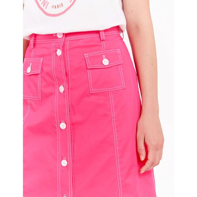 Jupe Taille Plus Zac & Rachel 20W Multicolore Motif Ancre Stretch Bleu