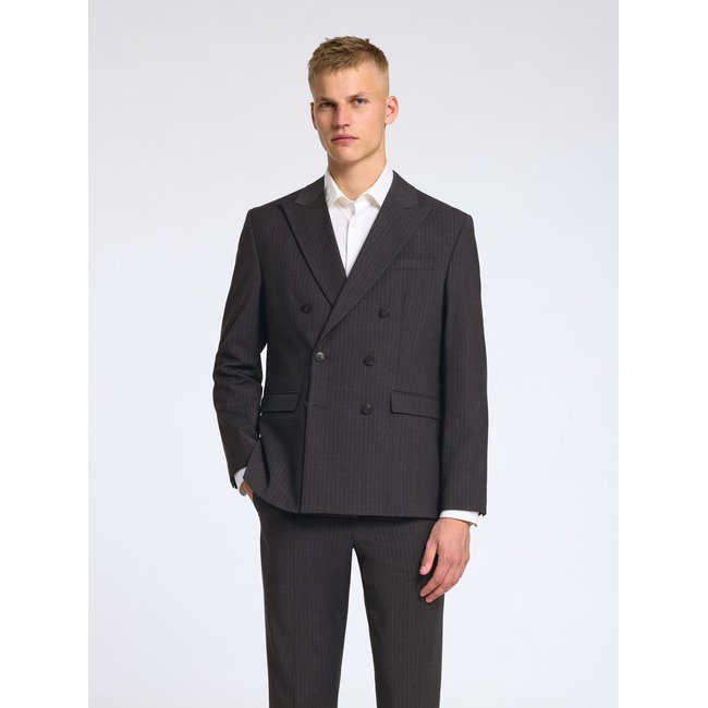 Blazer à double boutonnage SELECTED HOMME dark grey <span itemprop=