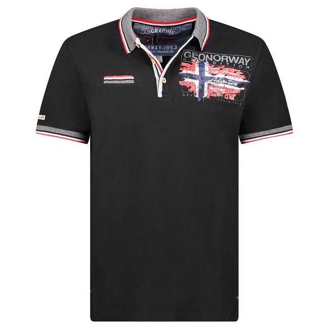 Polo de mangas curtas, Krusty preto <span itemprop=