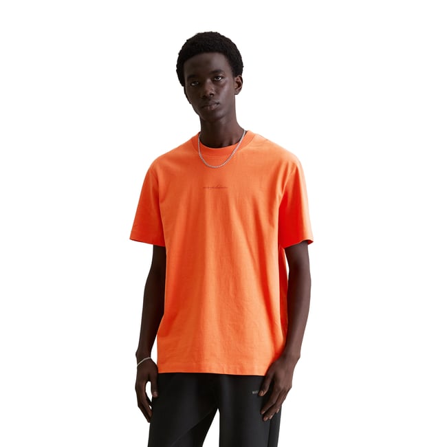 T-shirt DfC relaxed en jersey de coton bio de poids moyen orange <span itemprop=