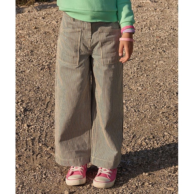 Gerade Hose mit Streifenmuster blau gestreift <span itemprop=