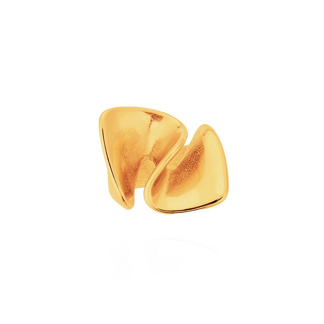 Bague en acier inoxydable ANCIENT doré <span itemprop=