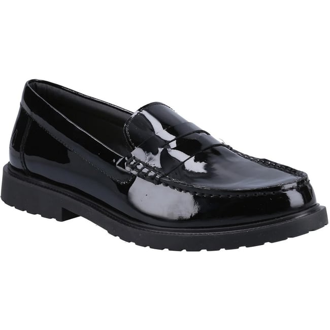 Mocassins VERITY noir verni <span itemprop=