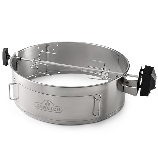 Rôtissoire pour Barbecue à charbon  Rodeo Pro pas Kettle argent <span itemprop=