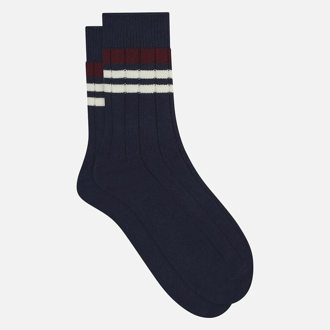 Pair of Crew Socks, navy blue, DIM