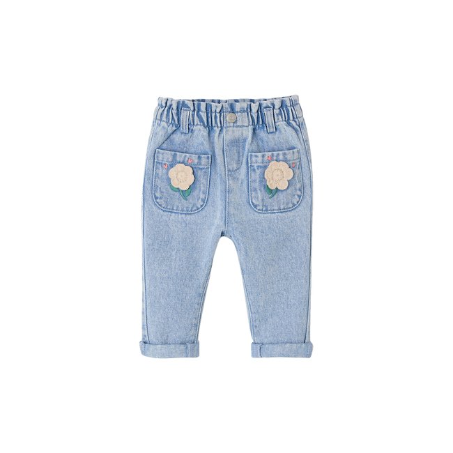 Jean détail fantaisie denim bleached <span itemprop=
