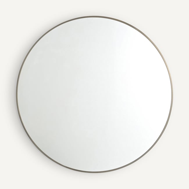 Miroir métal acier laiton vieilli Ø100 cm Caligone Couleur laiton vieilli <span itemprop=