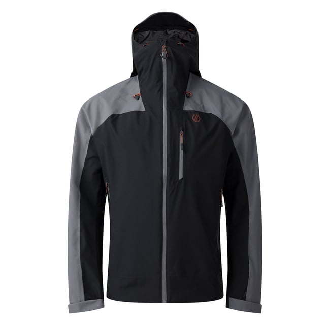 Veste imperméable à capuche TORREK gris foncé / noir <span itemprop=