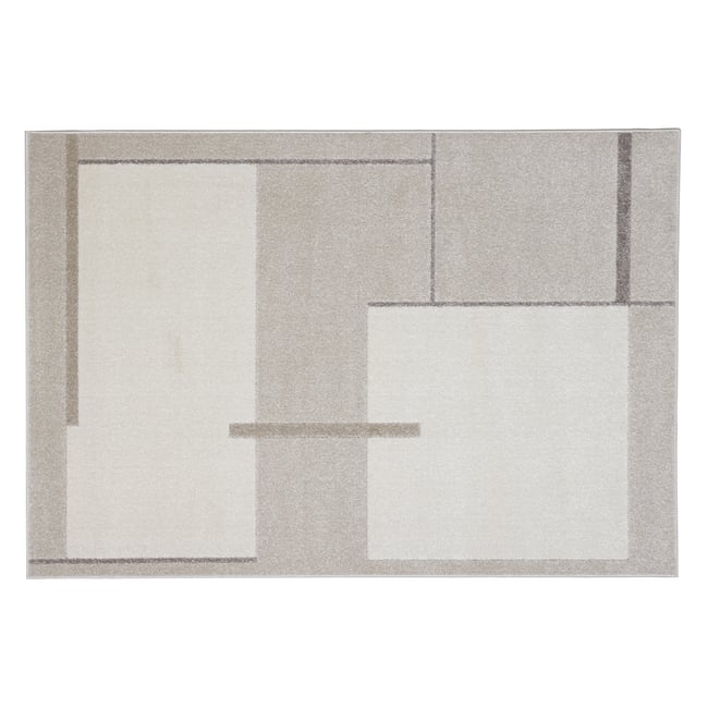 Tapis rectangulaire beige à motifs 150 x 220 cm IRENE Couleur beige <span itemprop=