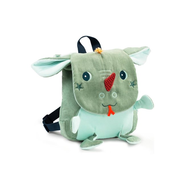 Sac à dos bébé doux Joe le dragon vert d'eau <span itemprop=