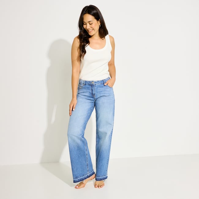 Jean droit DAYTON D02 bleu stone <span itemprop=