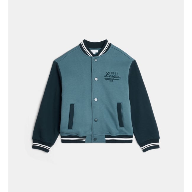 Veste tamemphis en coton bio mélangé bleu marine <span itemprop=