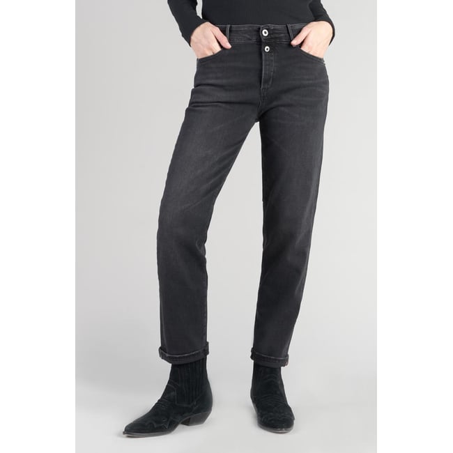 Jeans droite 400/18, 7/8ème black / black <span itemprop=