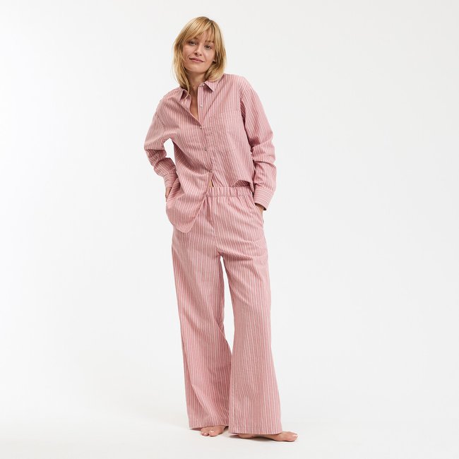 Pyjama en popeline à rayures  rayures <span itemprop=