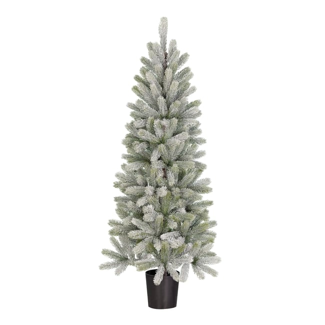 Sapin de Noël artificiel enneigé H120 cm NAGOYA Couleur vert <span itemprop=