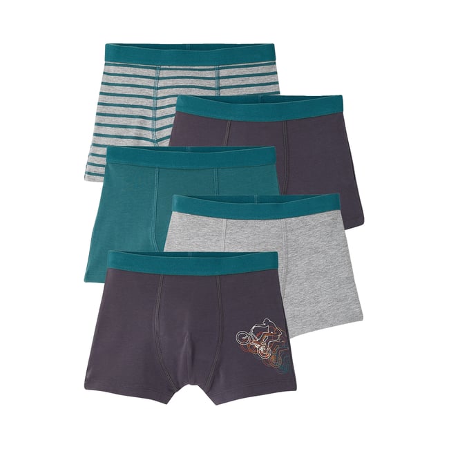 Lot de 5 boxers anthracite <span itemprop=