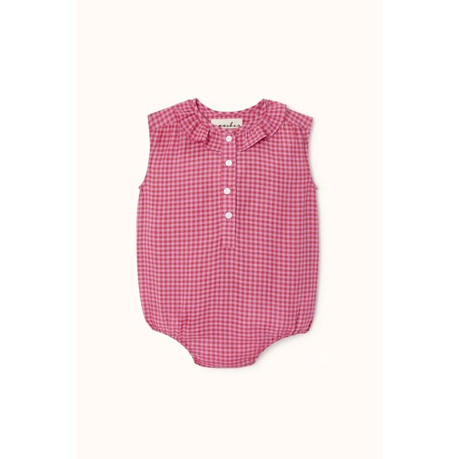 Barboteuse sans manches rose <span itemprop=